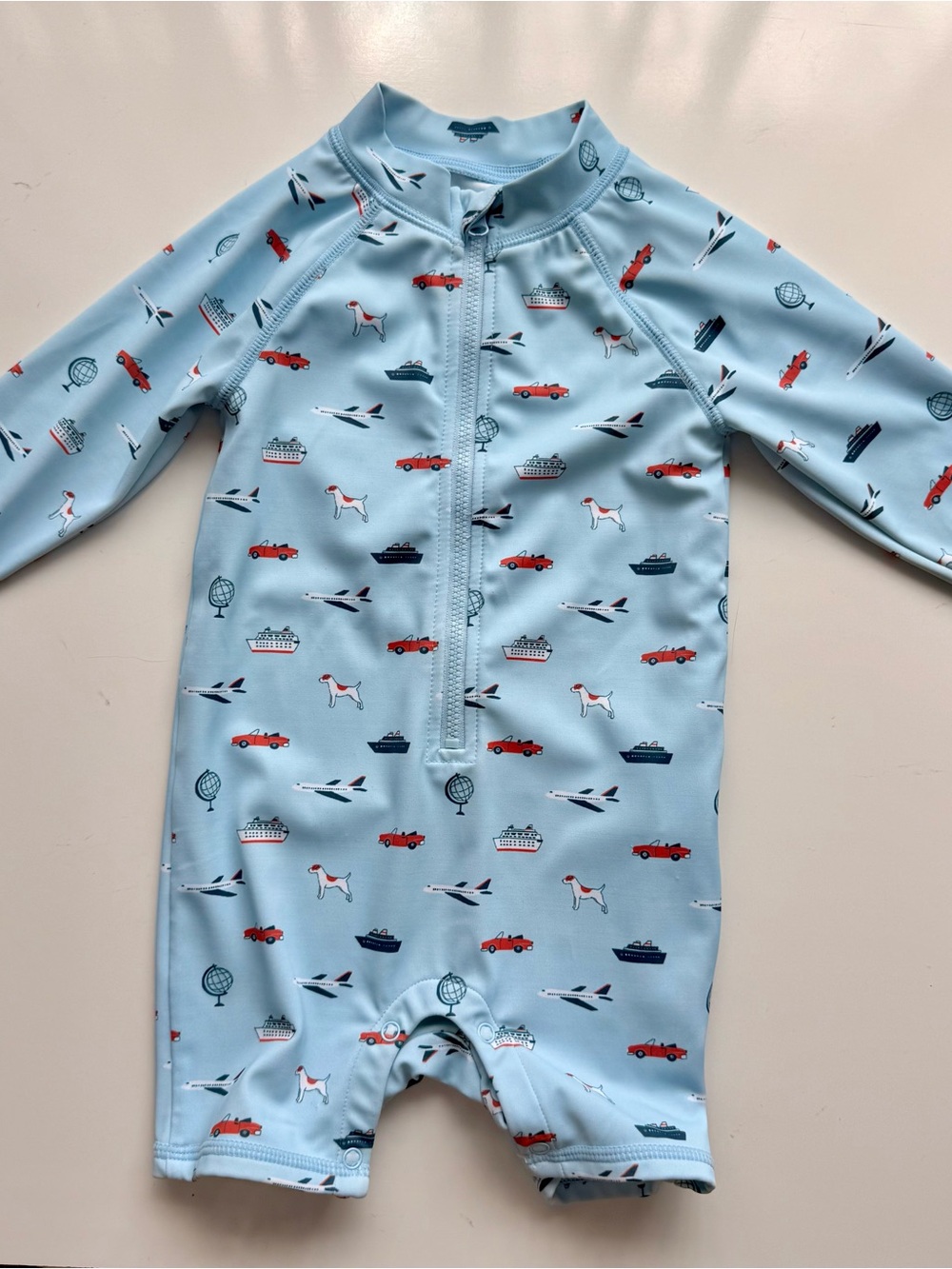 Baby Around The Globe Rash Guard Swimsuit 12-18 m UPF 50